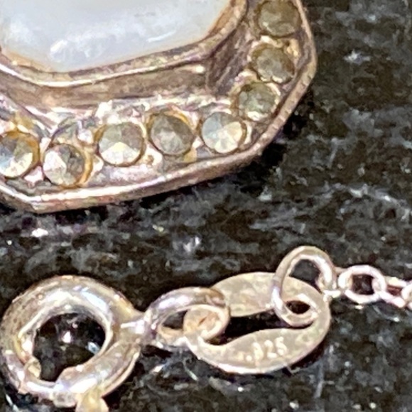 Sterling Silver & Marcasite Vintage Necklace - Picture 6 of 8